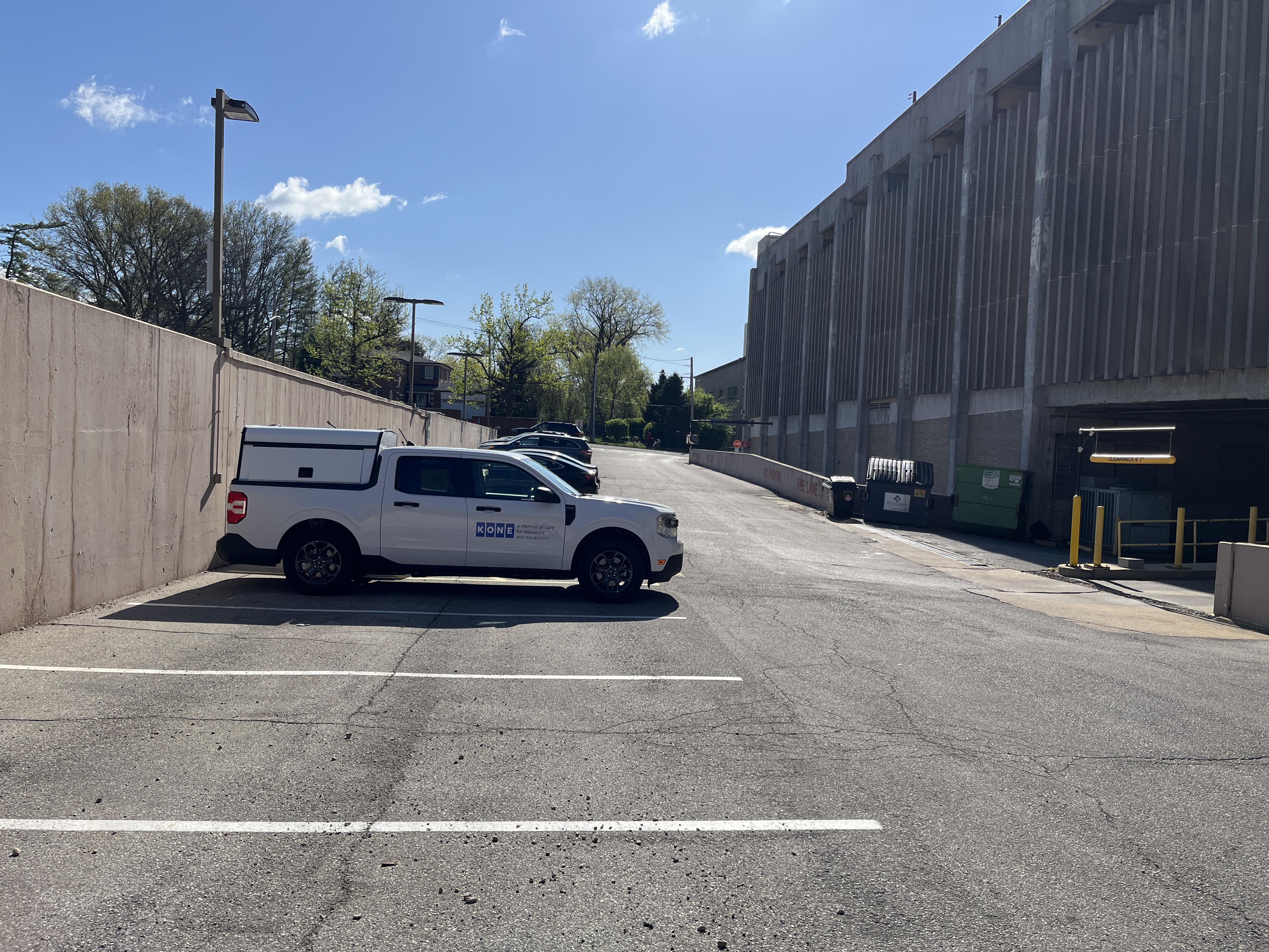 photo of west campus parking lot